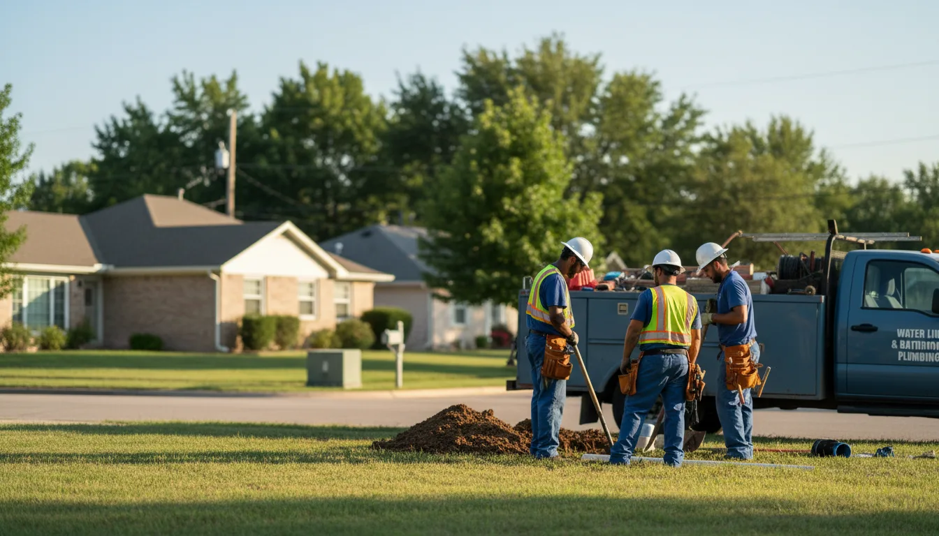 Residential water line and bathroom plumbing service in Carrollton, MS